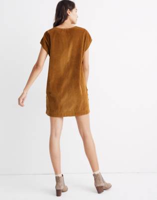 corduroy shift dress