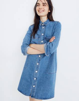 madewell denim shirt dress