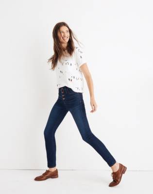 madewell button through jeans