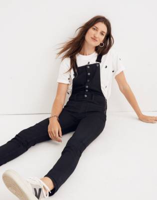 black slim overalls