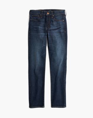 madewell slim straight jeans in william wash