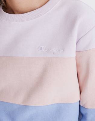 champion colorblock crew neck sweatshirt