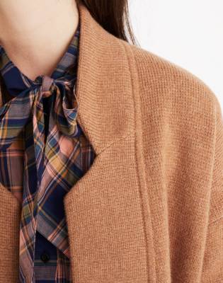 madewell camel sweater coat