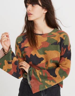 wool camo pullover