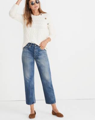 madewell button detail sweatshirt