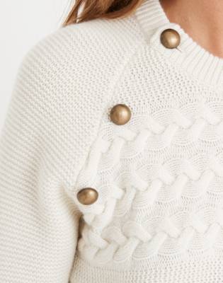 madewell button detail sweatshirt