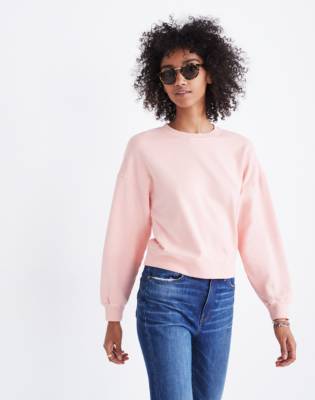 rivet and thread crop sweatshirt