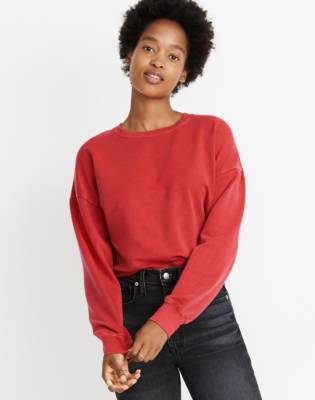 rivet and thread crop sweatshirt