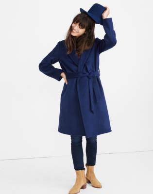 wrap collar coat