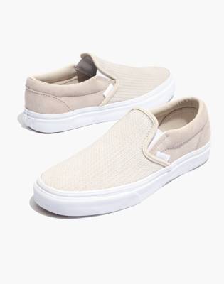 vans classic slip on moonbeam suede