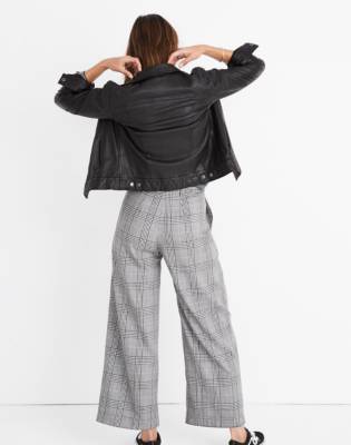 madewell washed leather trucker jacket