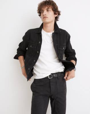 all black jean jacket mens