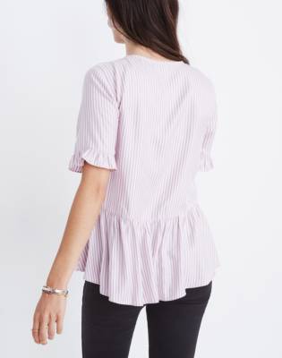 studio ruffle hem top madewell