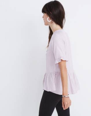 madewell ruffle hem top