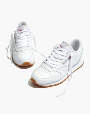 reebok white leather shoes