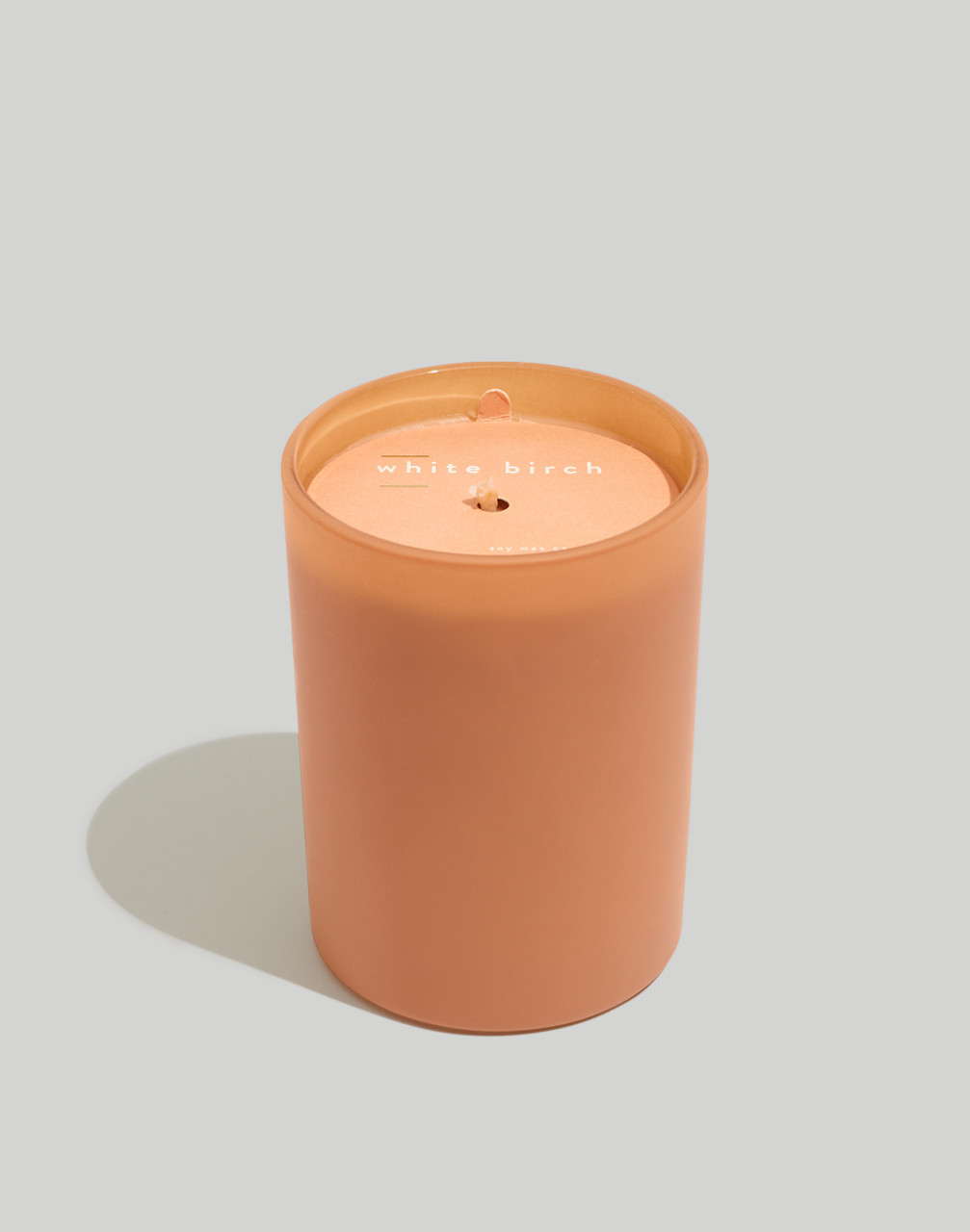 Mw Large Matte Glass Candle In Brown