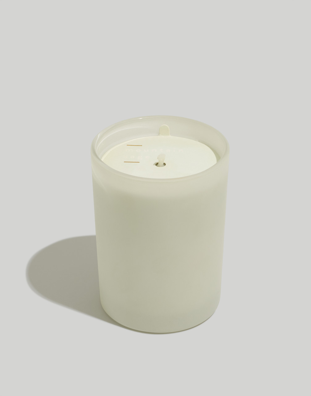 Mw Large Matte Glass Candle In White