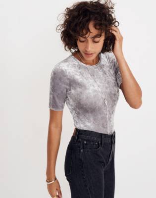 madewell velvet bodysuit