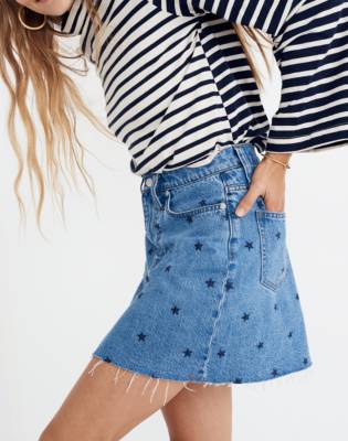 star skirt denim