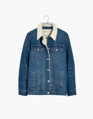 madewell sherpa jean jacket