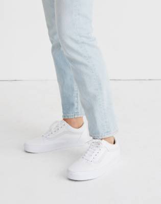 vans canvas old skool white