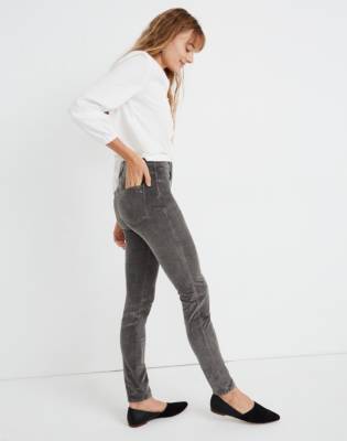 high waisted skinny corduroy pants