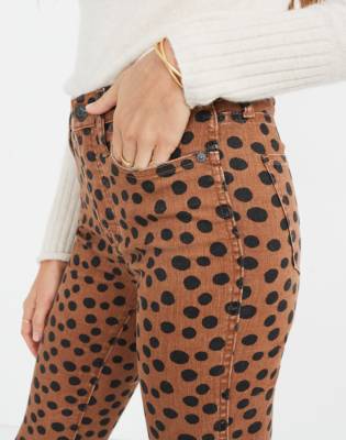 polka dot skinny jeans
