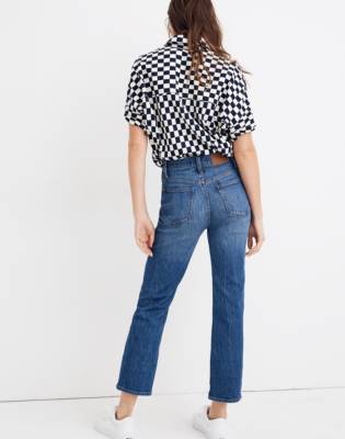 madewell classic straight jeans in fawn wash