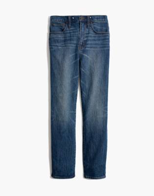 madewell classic straight jeans in fawn wash
