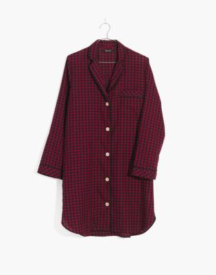 Bedtime Nightshirt in Gingham Check