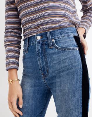 jeans with velvet stripe