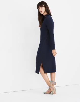 madewell mockneck sweater dress