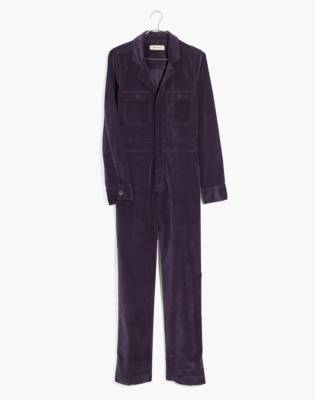 madewell velveteen jumpsuit