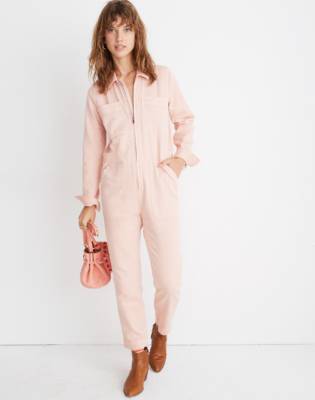 Zip-Front Coverall Jumpsuit