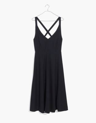 madewell cross back midi dress