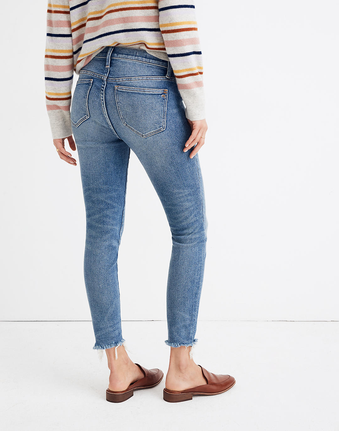 Maternity Side-Panel Skinny Jeans in Cordova Wash: Adjustable Edition