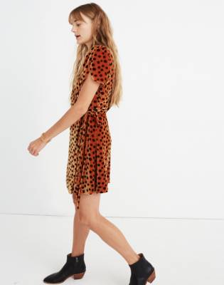 madewell velvet wrap dress