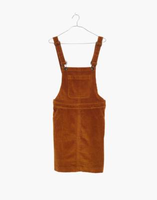 tan corduroy overall dress