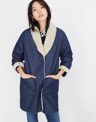 madewell denim sherpa jacket