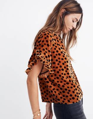madewell memento ruffle sleeve top