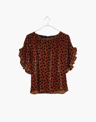 madewell memento ruffle sleeve top