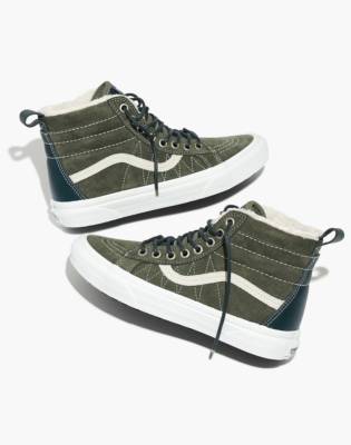 olive high top vans