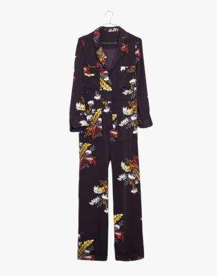 oasis black floral jumpsuit