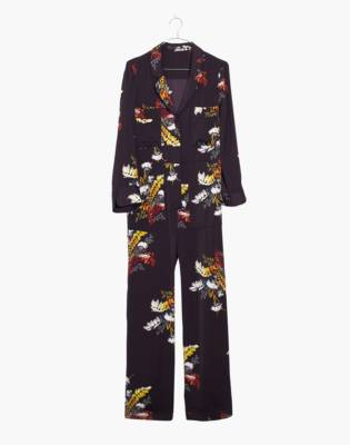 madewell satin pajama jumpsuit