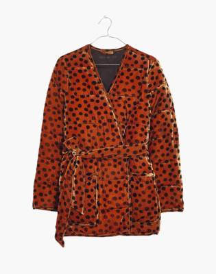 leopard wrap coat
