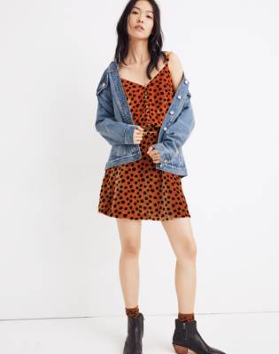 madewell velvet mini dress