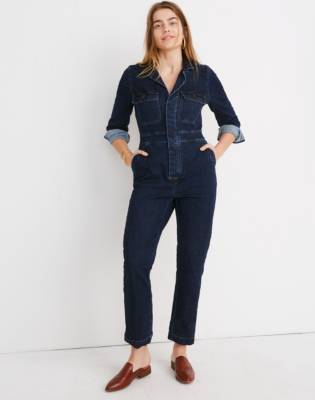 madewell denim coverall jumpsuit