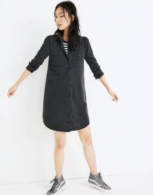 madewell denim shirtdress