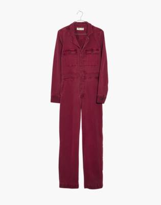 madewell denim slim coverall jumpsuit