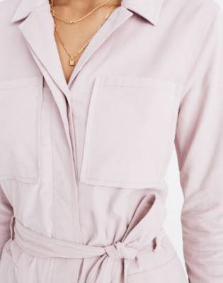 madewell pink utility jumpsuit